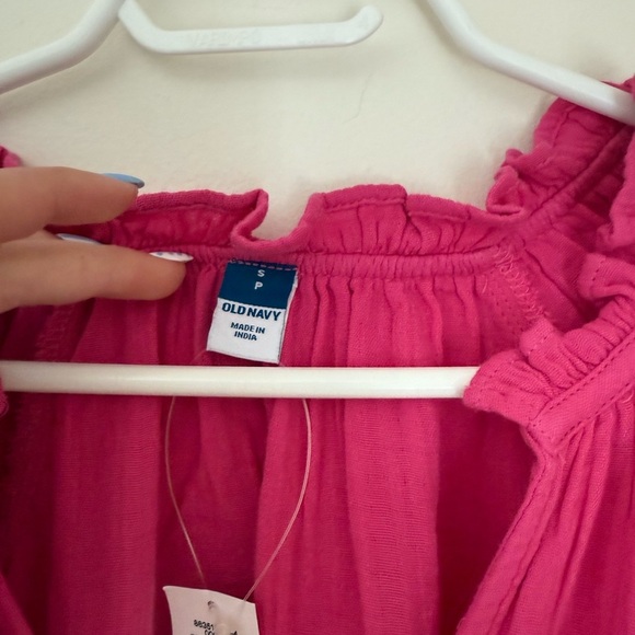 Old Navy Pink Mini Tunic Dress with Mandarin Collar - Picture 3 of 6